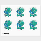 Sticker Rond Cancer de l'ovaire (Feuille)