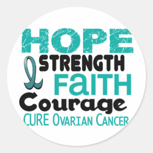 Sticker Rond Cancer de l'ovaire HOPE 3