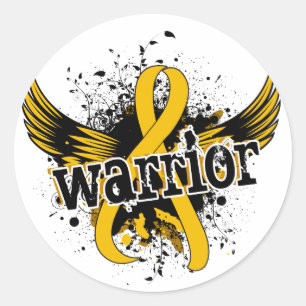 Sticker Rond Cancer d'enfance du guerrier 16