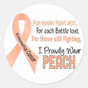 Sticker Rond Cancer du corps utérin pour le chaque ..... je