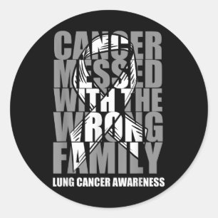 Sticker Rond Cancer Du Poumon Mis Avec La Mauvaise Famille Rib 