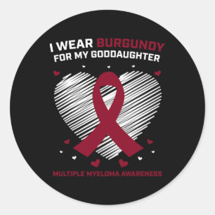 Sticker Rond Cancer du sang Bourgogne filleule Myélome multiple