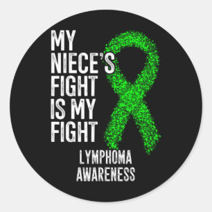 Sticker Rond Cancer du Sang La lutte de ma nièce est ma lutte L