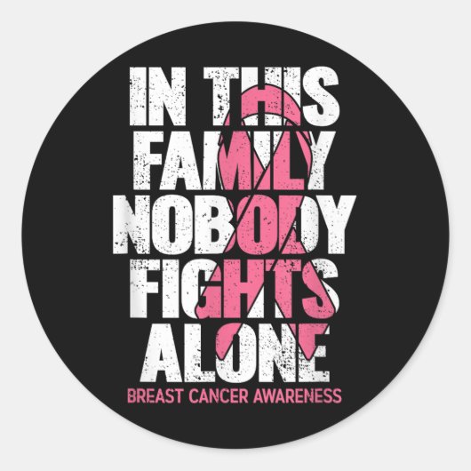 Sticker Rond Cancer du sein (Devant)