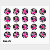Sticker Rond Cancer du sein (Feuille)