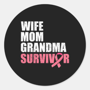 Sticker Rond Cancer du sein Femmes combattantes Chemise Femme M