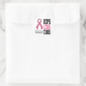Sticker Rond Cancer du sein Hope Love Cure Ribbon (Sac)