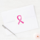 Sticker Rond Cancer du sein Ruban rose 3 (Enveloppe)