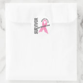 Sticker Rond CANCER DU SEIN Survivant 1 (Sac)
