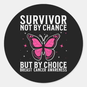 Sticker Rond Cancer du sein Survivant Sensibilisation au cancer