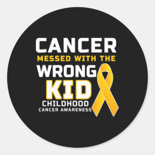 Sticker Rond Cancer Mis Au Courant Avec Le Mauvais Cancer De L'