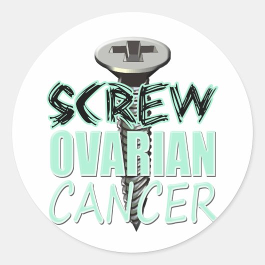 Sticker Rond Cancer ovaire (Devant)