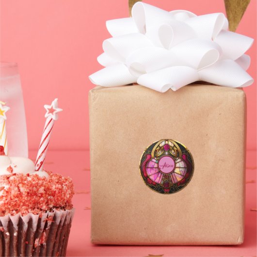 Sticker Rond Cancer Rayon rubis (Fête)