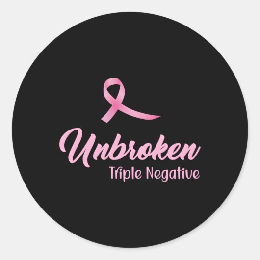 Sticker Rond Cancer Respiration ininterrompue triple négatif (Devant)