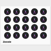 Sticker Rond Cancer Survivant 2 (Feuille)