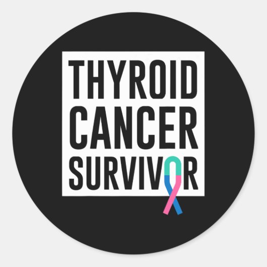 Sticker Rond Cancer Survivant 3 (Devant)