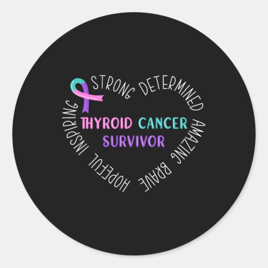 Sticker Rond Cancer Survivant 5 (Devant)
