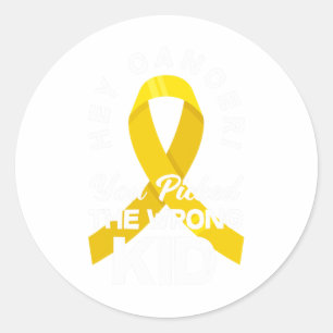 Sticker Rond Cancer Vous Avez Choisi Le Mauvais Gamin Cancer De