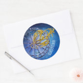 Sticker Rond Cancer Zodiac Astrologie design Horoscope (Enveloppe)