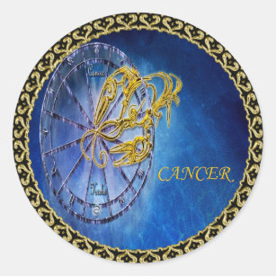 Sticker Rond Cancer Zodiac Astrologie design Horoscope