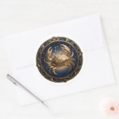 Sticker Rond Cancer Zodiac Crab (Enveloppe)