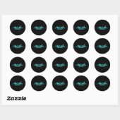 Sticker Rond Cancinnati Skyline (Feuille)