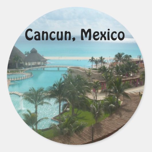 Sticker Rond Cancun Mexique (Devant)