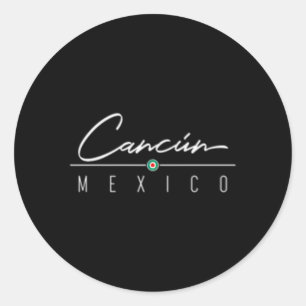 Sticker Rond Cancun Mexique pour