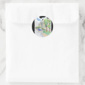 Sticker Rond Cancun Sandos Façade colorée (Sac)