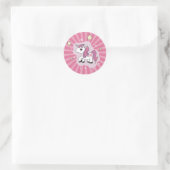 Sticker Rond Candicorne, Candy Unicorn (Sac)