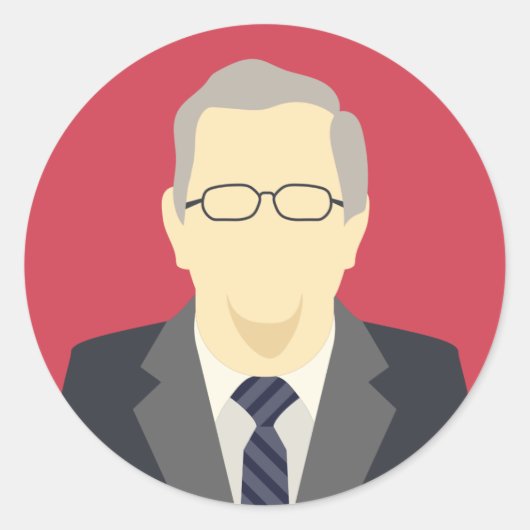 Sticker Rond Candidat à l'élection présidentielle de 2016 de Je (Devant)