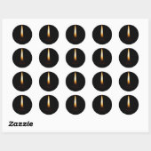 Sticker Rond Candle Flame 2 (Feuille)