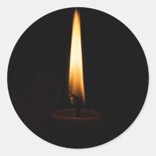 Sticker Rond Candle Flame 2