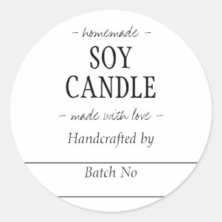 Sticker Rond CANDLE SOY artisanal fait maison