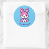 Sticker Rond Candy bunny modifiable (Sac)