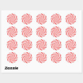 Sticker Rond Candy Cane Twirl (Feuille)