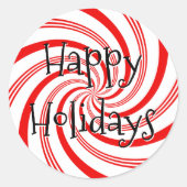 Sticker Rond Candy Cane Twirl (Devant)