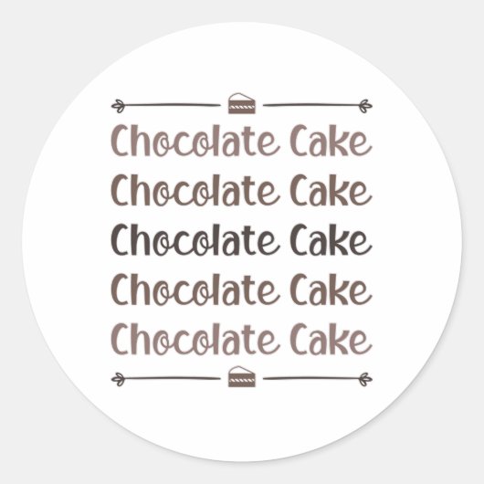 Sticker Rond Candy Coca Chocolat Jour du gâteau Amour sucré Cad (Devant)