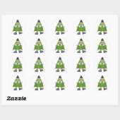 Sticker Rond Candy Corn Frankenstein Halloween (Feuille)