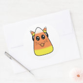 Sticker Rond Candy Corn Kitty (Enveloppe)