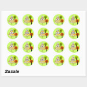 Sticker Rond Candy Corn maman Halloween (Feuille)