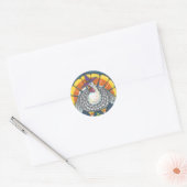 STICKER ROND CANDY CORN TURKEY, FEUILLE DE BILLETS (Enveloppe)