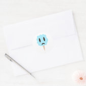 Sticker Rond Candy en coton bleu (Enveloppe)