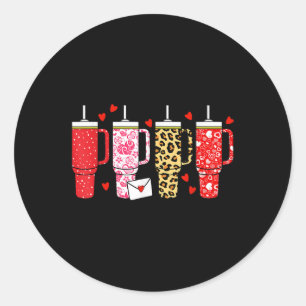 Sticker Rond Candy Heart Stanley Tumbler Joyeux Valentin Jour B