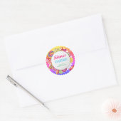 Sticker Rond Candy land fête d'anniversaire pastel (Enveloppe)