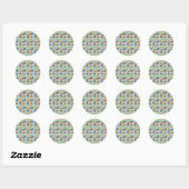 Sticker Rond Candy pattern | Lollies 1lipop (Feuille)