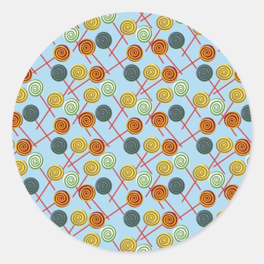 Sticker Rond Candy pattern | Lollies 1lipop (Devant)