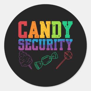 Sticker Rond Candy Sécurité Candyland Halloween Costume Enfants