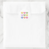 Sticker Rond Candy Sweet Conversation Coeurs Valentines Day Wom (Sac)
