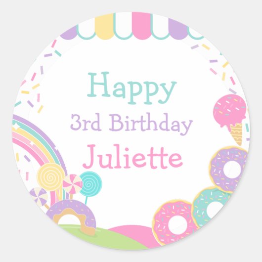 Sticker Rond Candyland (Devant)